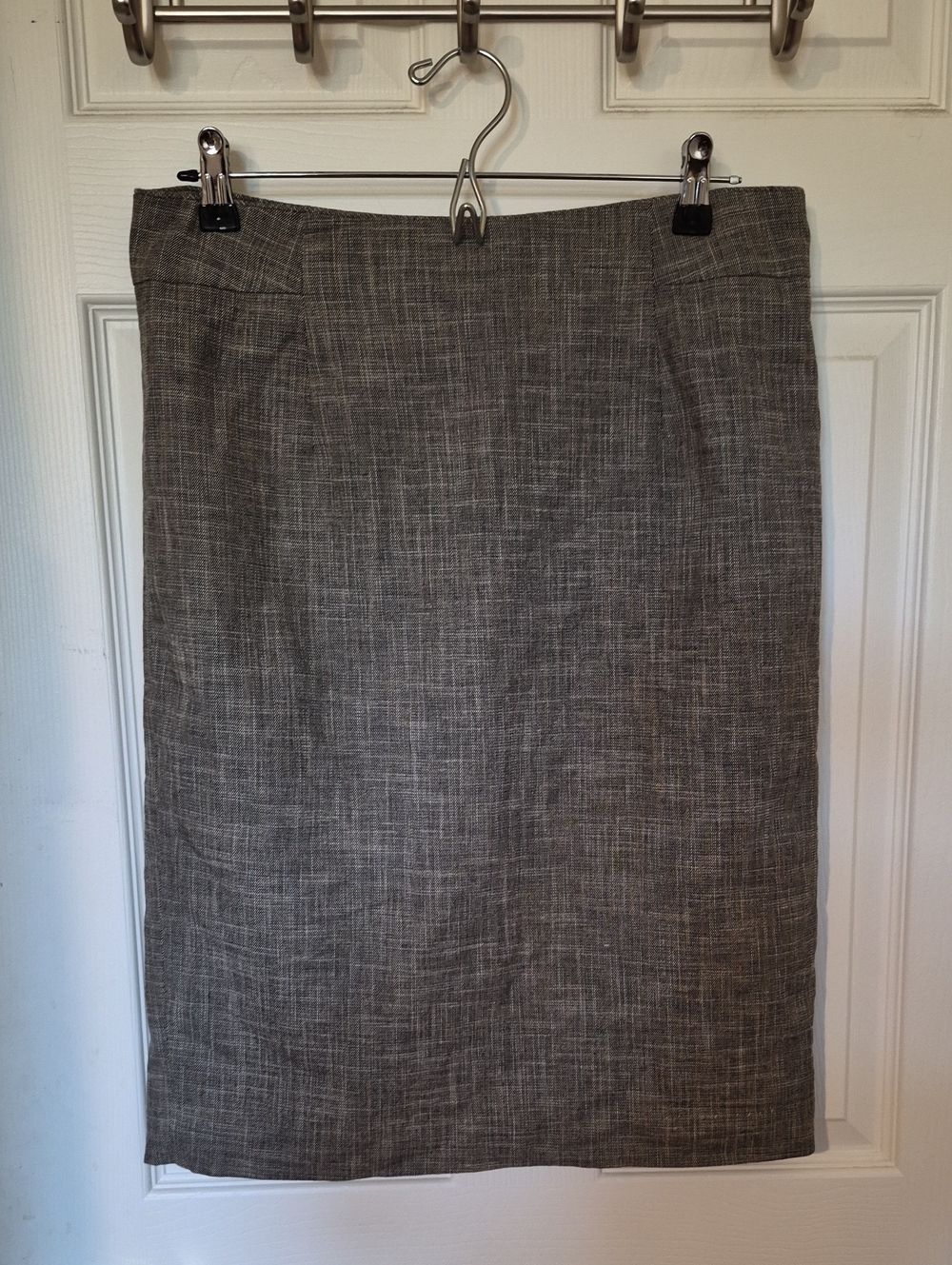 Cleo Brown Tan Crosshatch Tailored Pencil Suit Skirt Size 8